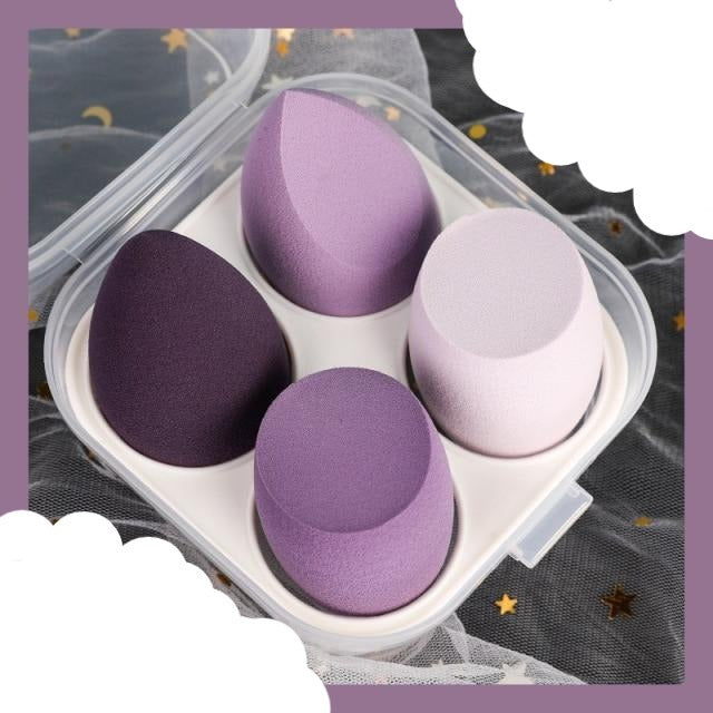 TEEK - 1/4/8pcs Egg Makeup Puff Sets MAKEUP theteekdotcom 4 PURPLE