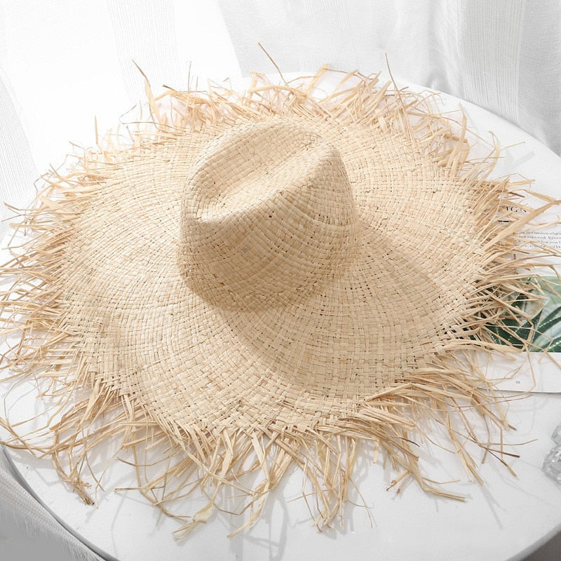 TEEK - Various 100% Natural Large Straw Hats HAT theteekdotcom
