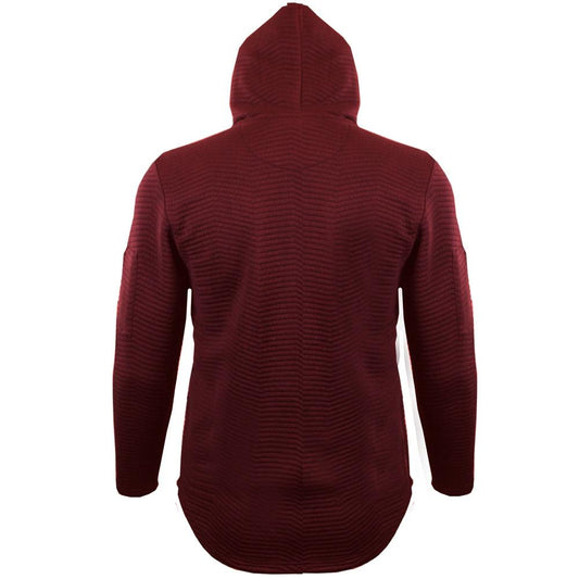 M355 Makobi Jacquard Knit Hoody - Red Hoodie Makobi Jeans USA