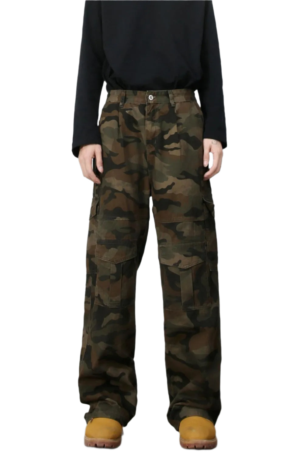 TEEK - Mens Green Camouflage Loose Fit Jeans JEANS TEEK Trend S