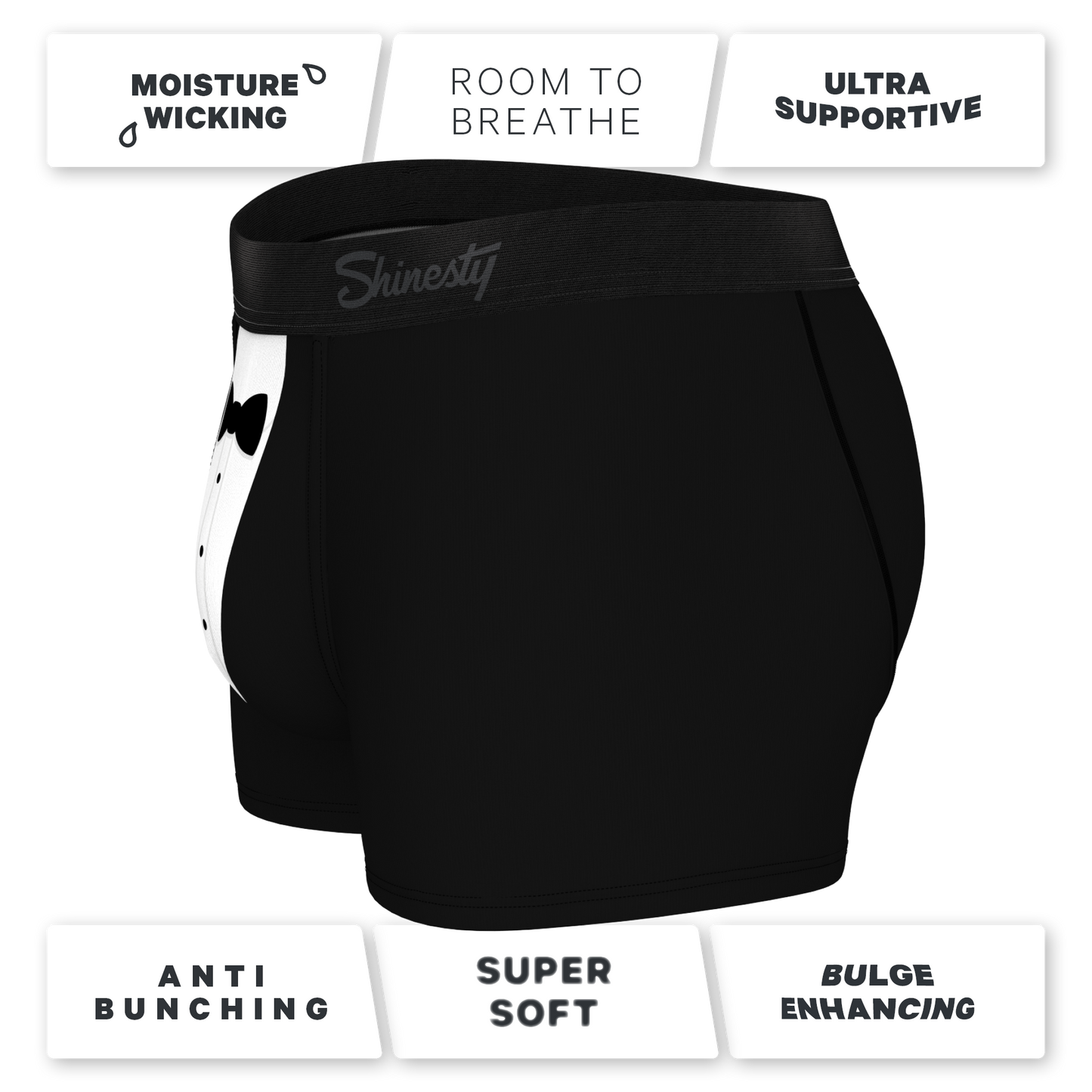 TEEK - The 009 | Black Tuxedo Ball Hammock® Pouch Trunks Underwear UNDERWEAR TEEK SH