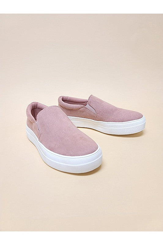 HIKE-SLIP ON CASUAL SNEAKERS  Let's See Style DARK MAUVE 5.5 