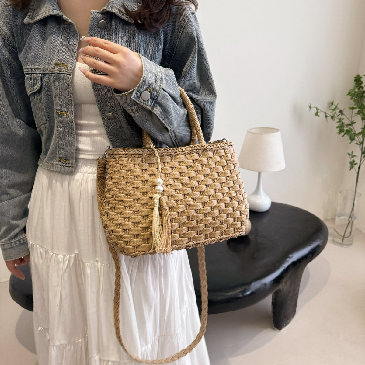 TEEK - Braided Strap Paper Weave Shoulder Bag BAG TEEK Trend   