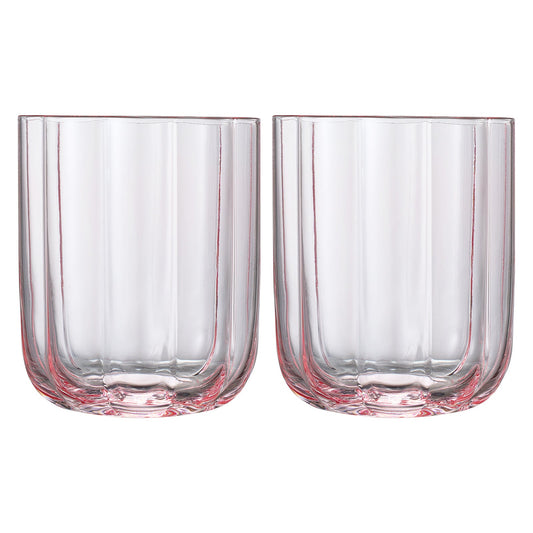 TEEK - Flower Lowball Glassware Pink Set of 2 Lowball TEEK KS