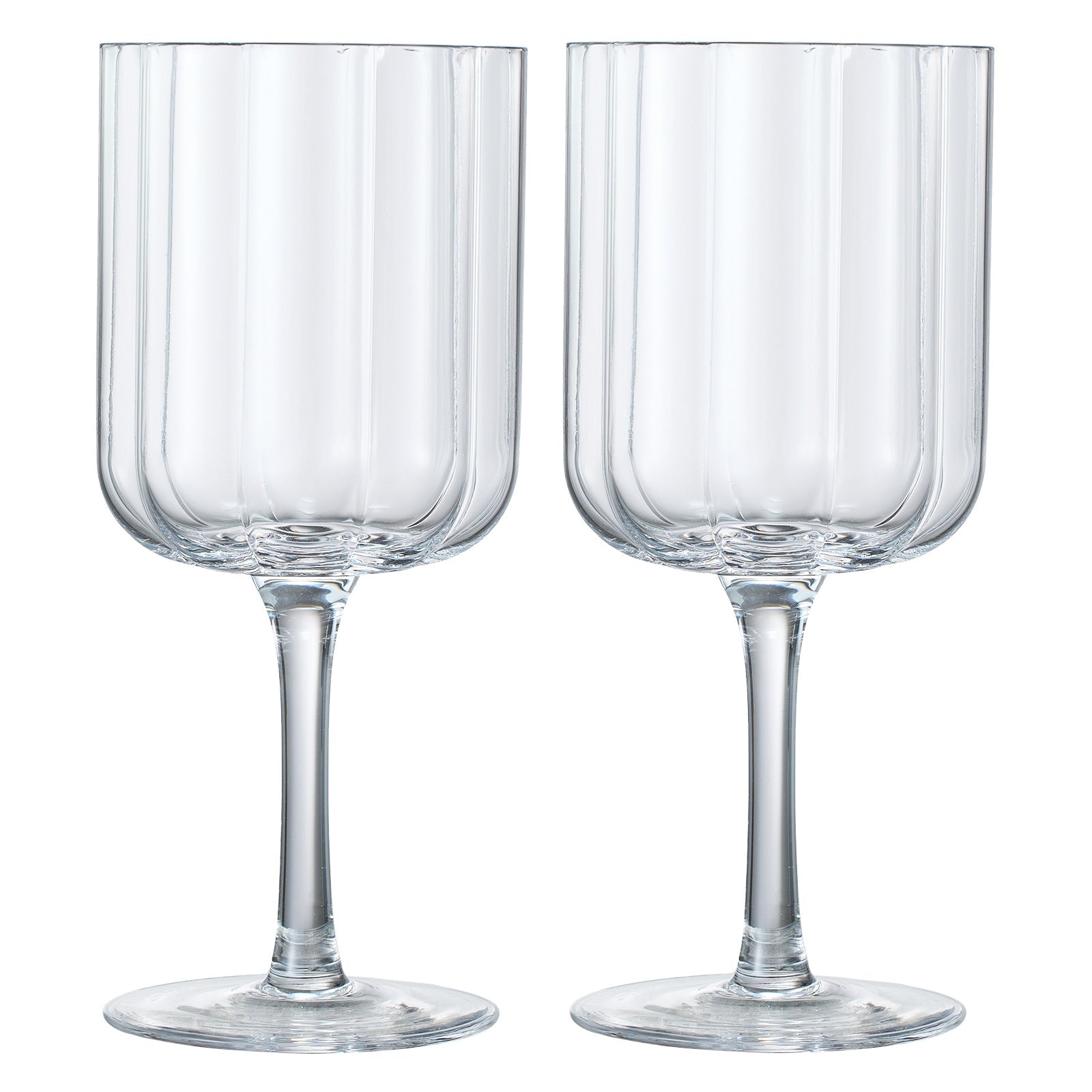 TEEK - Flower Stemmed Wine Glassware Clear Set HOME DECOR TEEK KS