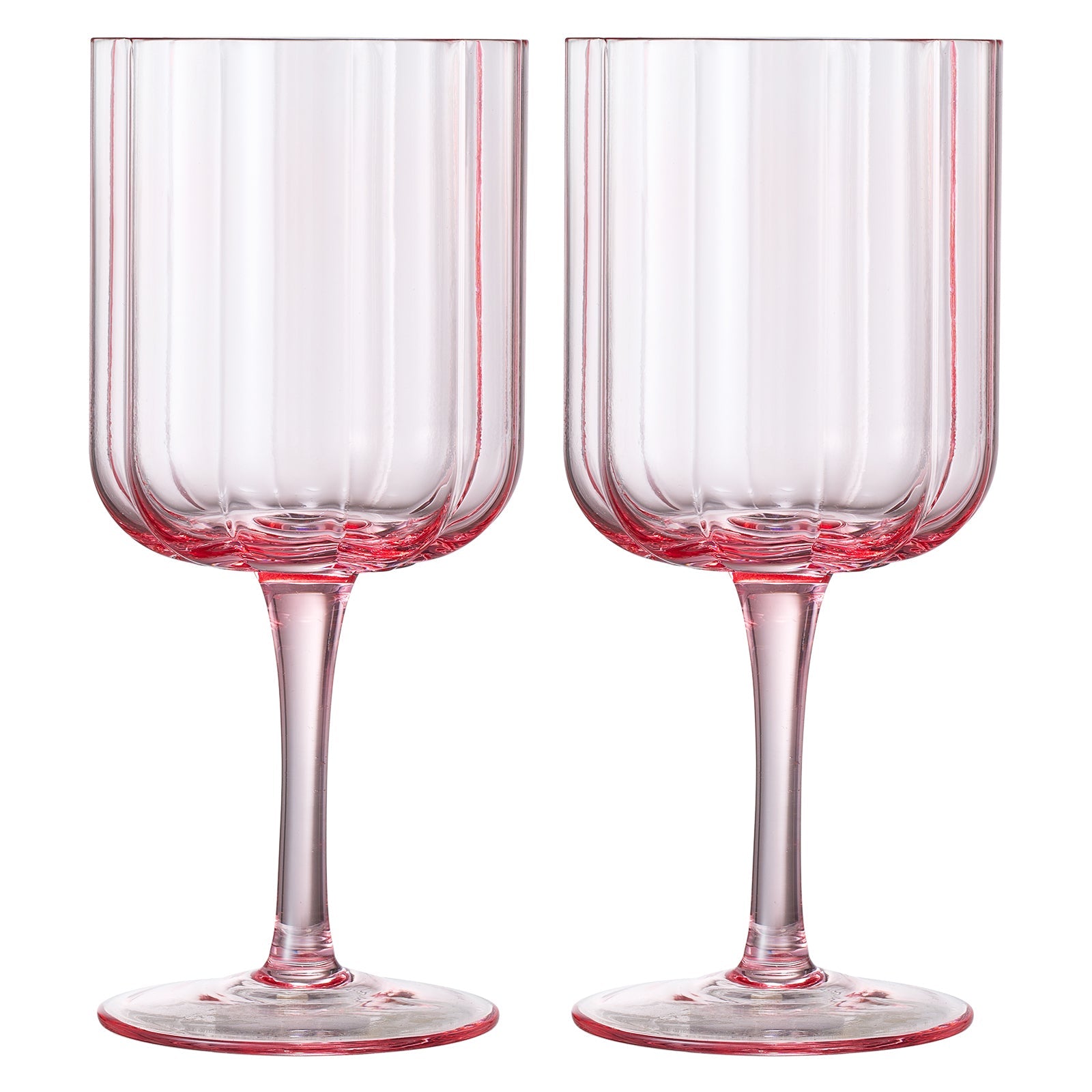 TEEK - Flower Stemmed Wine Glassware Pink Set HOME DECOR TEEK KS