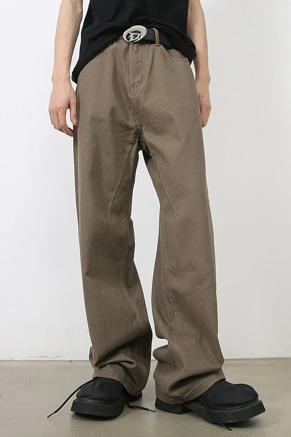 TEEK - Mens Taupe Baggy Pocketed Jeans JEANS TEEK Trend