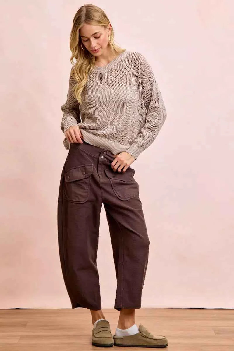 TEEK - Washed Terry Pants with Pockets PANTS TEEK Trend