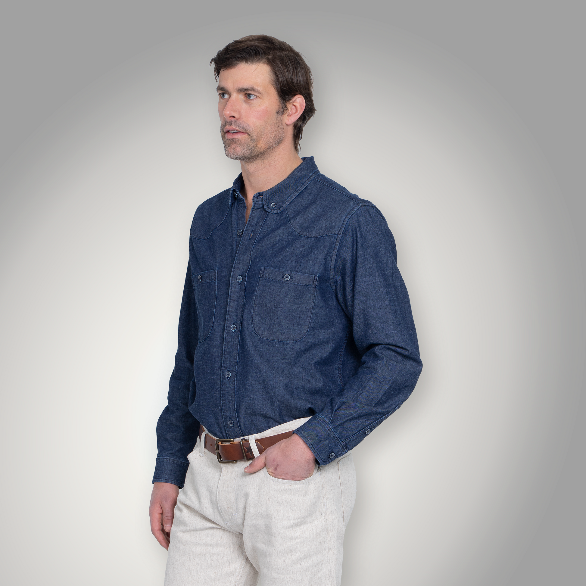 TEEK - Chicago Club Button Down - Indigo TOPS TEEK DDA