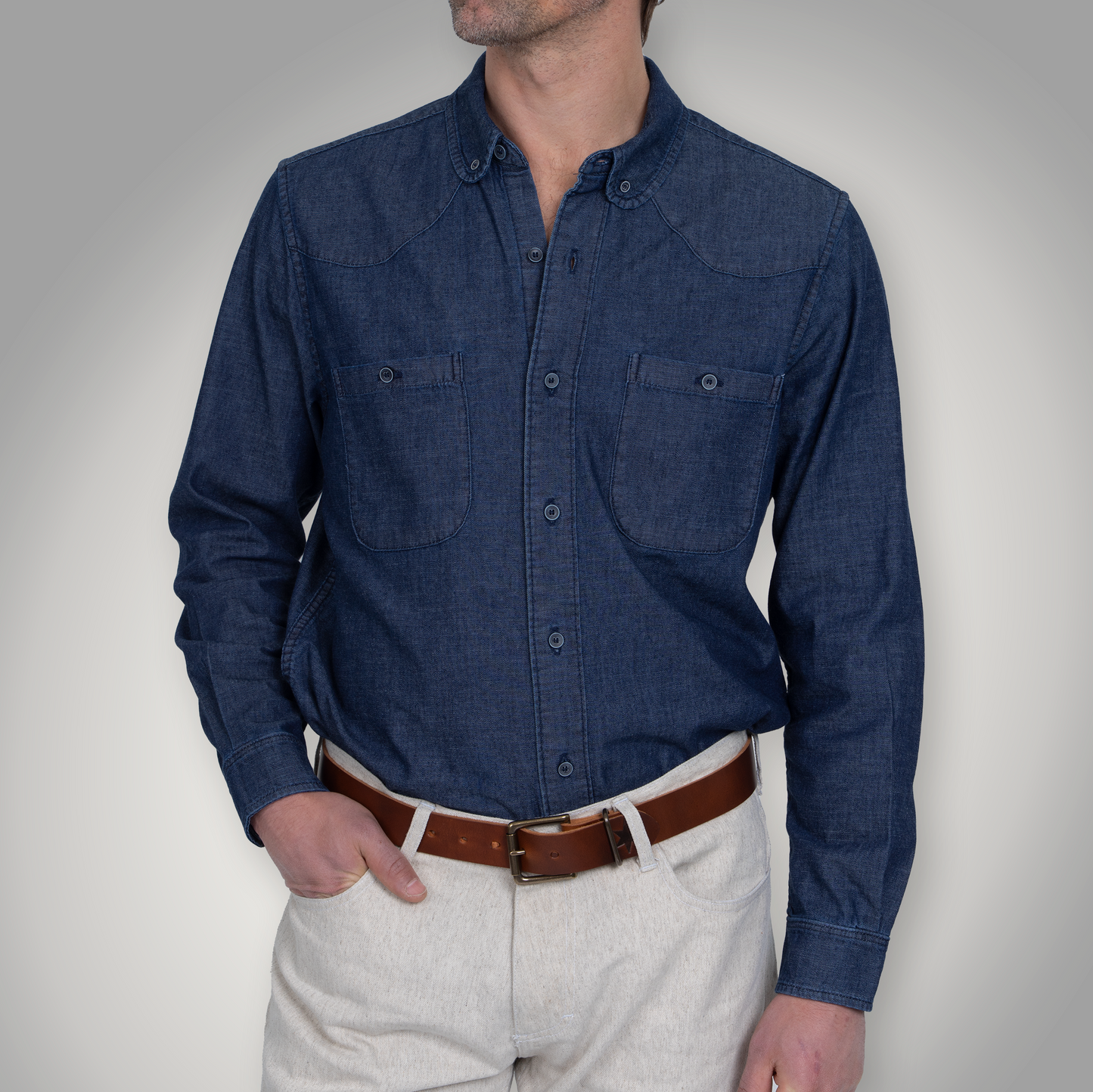 TEEK - Chicago Club Button Down - Indigo TOPS TEEK DDA S