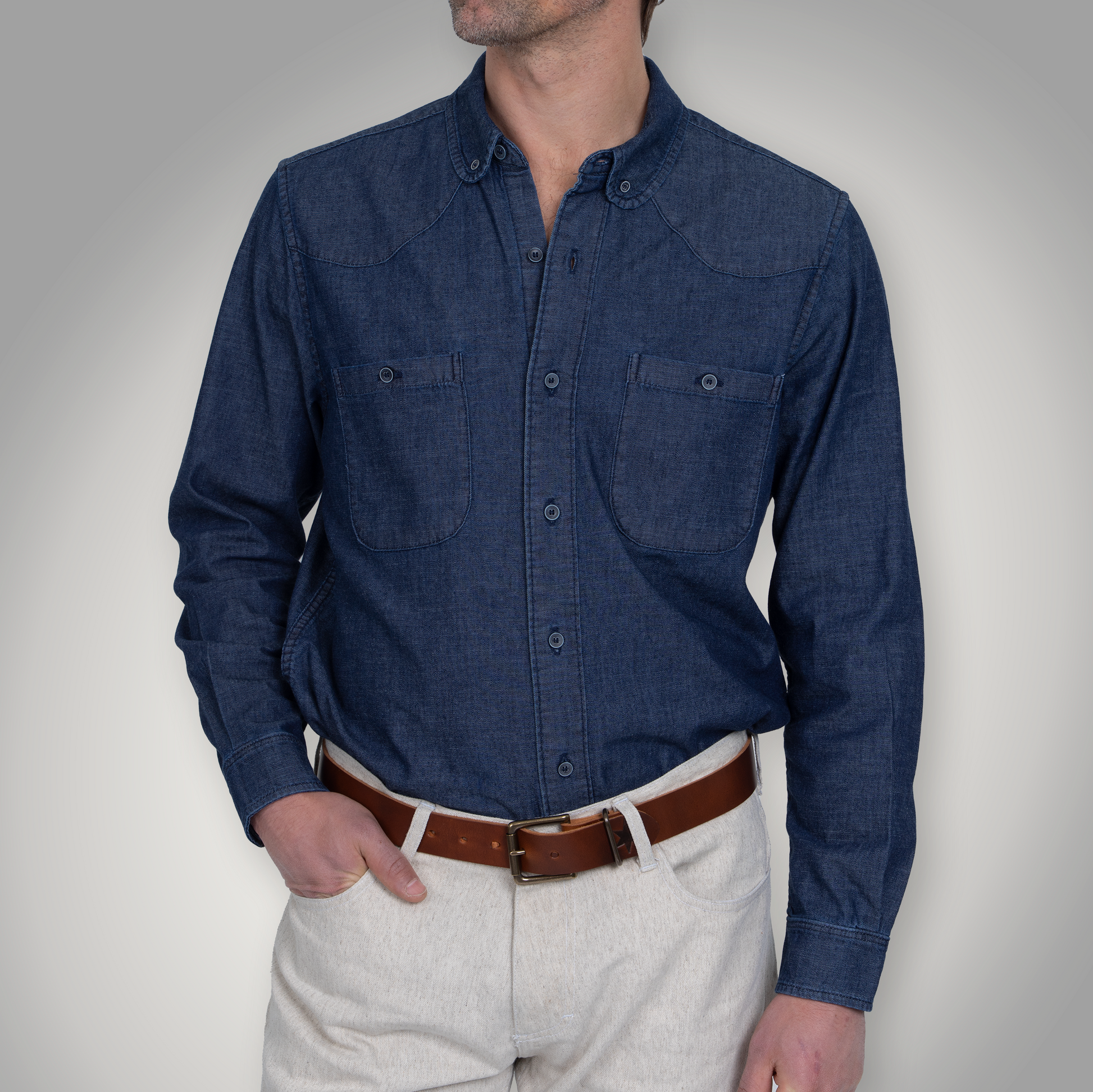 TEEK - Chicago Club Button Down - Indigo TOPS TEEK DDA S