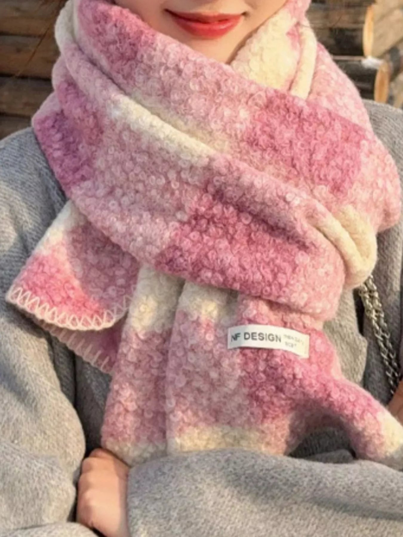 Plaid Pattern Winter Scarf Trendsi