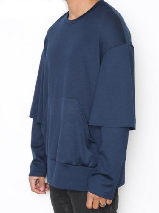 TEEK - Mens Double Layered Pullover Sweatshirt TOPS TEEK FG   