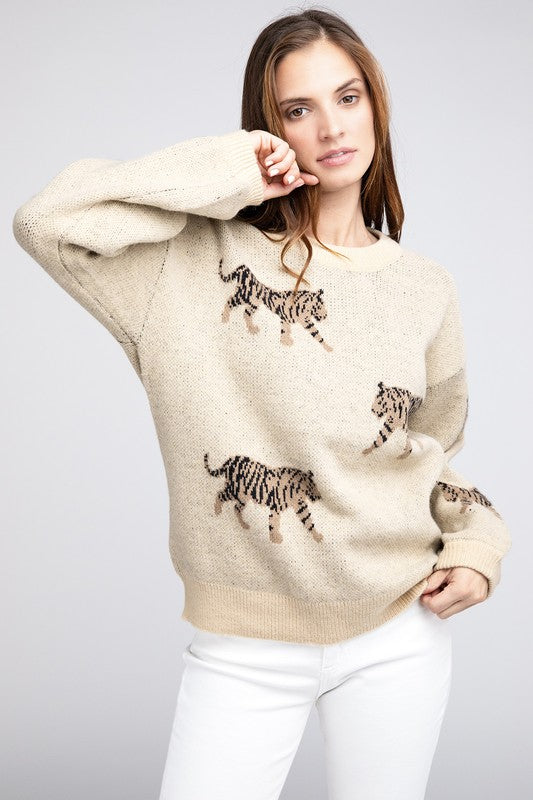 TEEK - Tiger Pattern Sweater SWEATER TEEK FG   