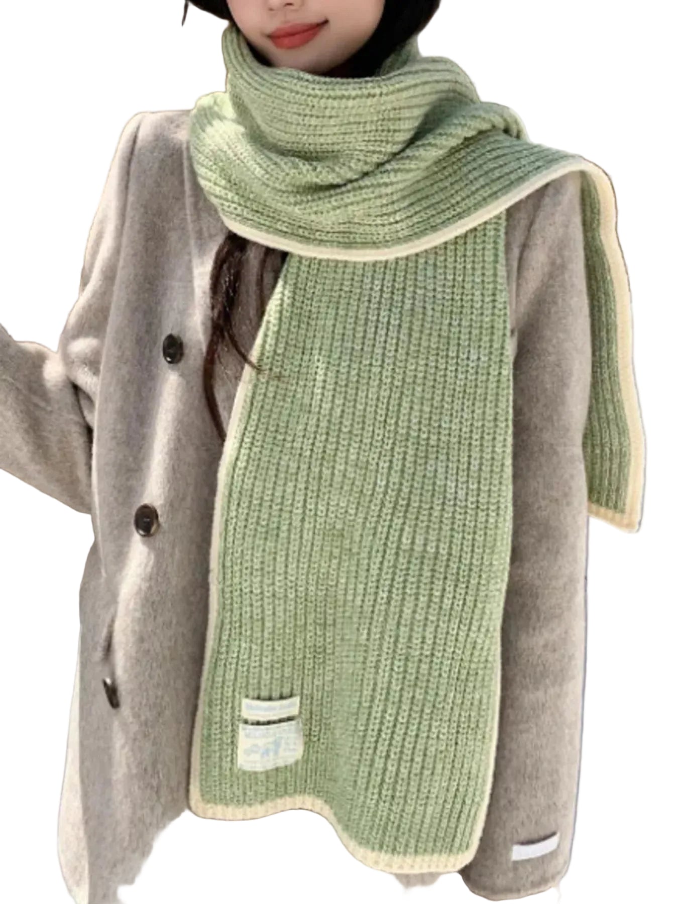 TEEK - Contrast Trim Knitted Winter Scarf SCARF TEEK Trend