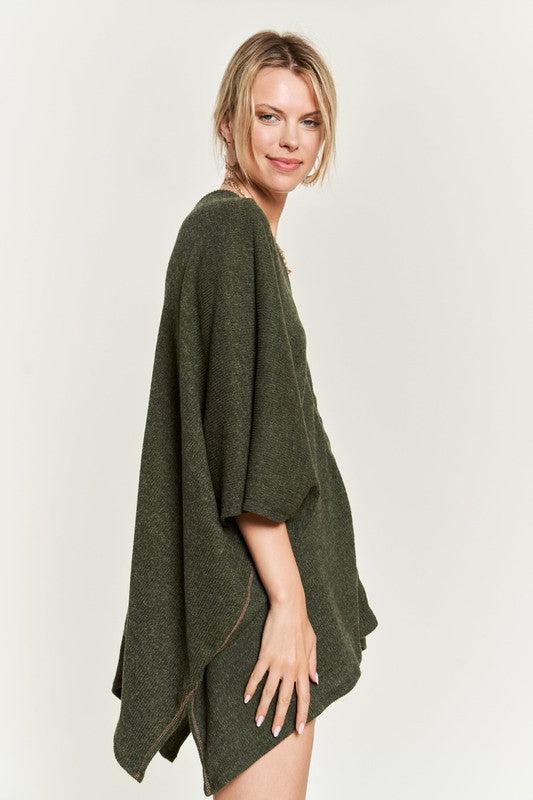 TEEK - V-NECK PONCHO TOP TOPS TEEK FG   