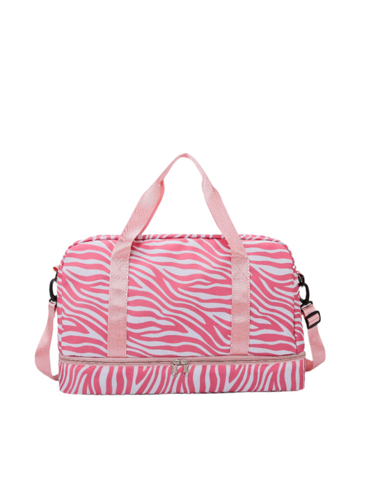 Oxford Cloth Leopard Travel Bag TEEK Trend Pink Zebra One Size