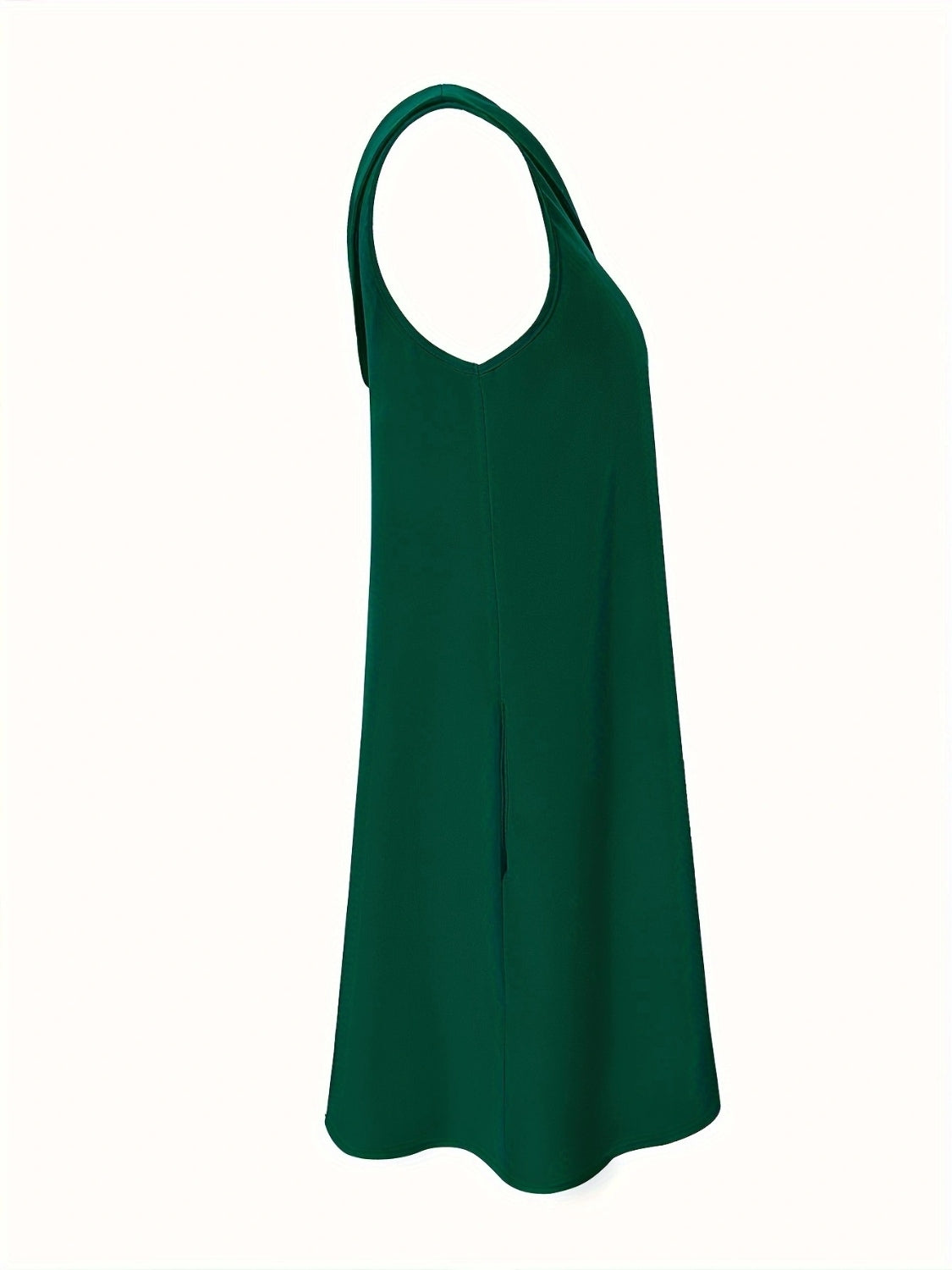 TEEK - Asymmetrical Neck Sleeveless Mini Dress DRESS TEEK Trend   