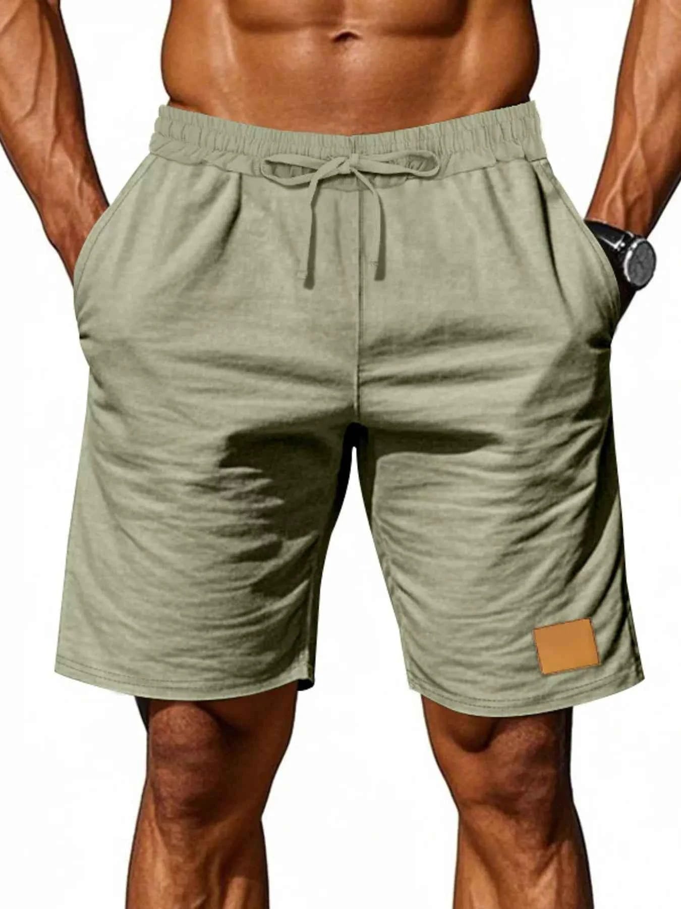 Men's Full Size Casual Drawstring Shorts Plus Size Trendsi Green S