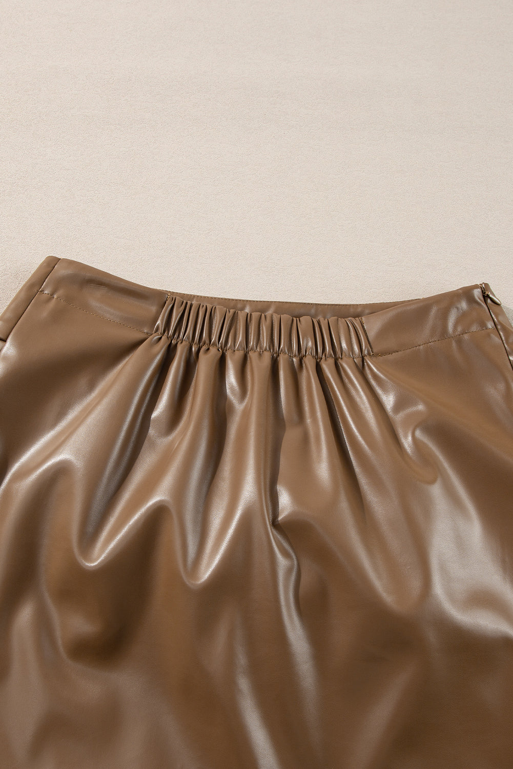 TEEK - Brown Bowknot Elastic Waist Mini Skirt SKIRT TEEK Trend