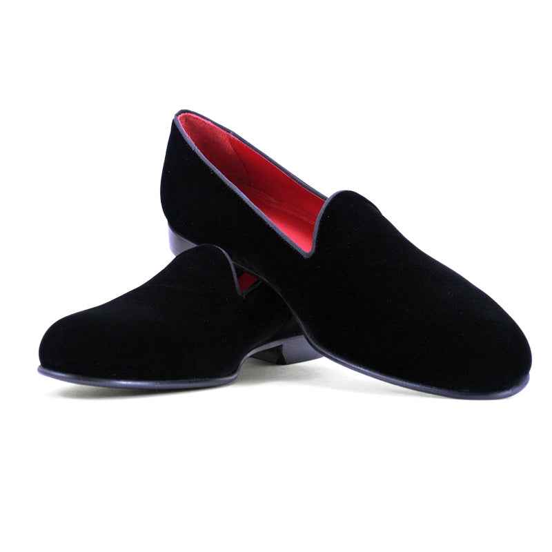 10-102-BLK VELVET TUX Shoe, Black Shop Zelli Italia