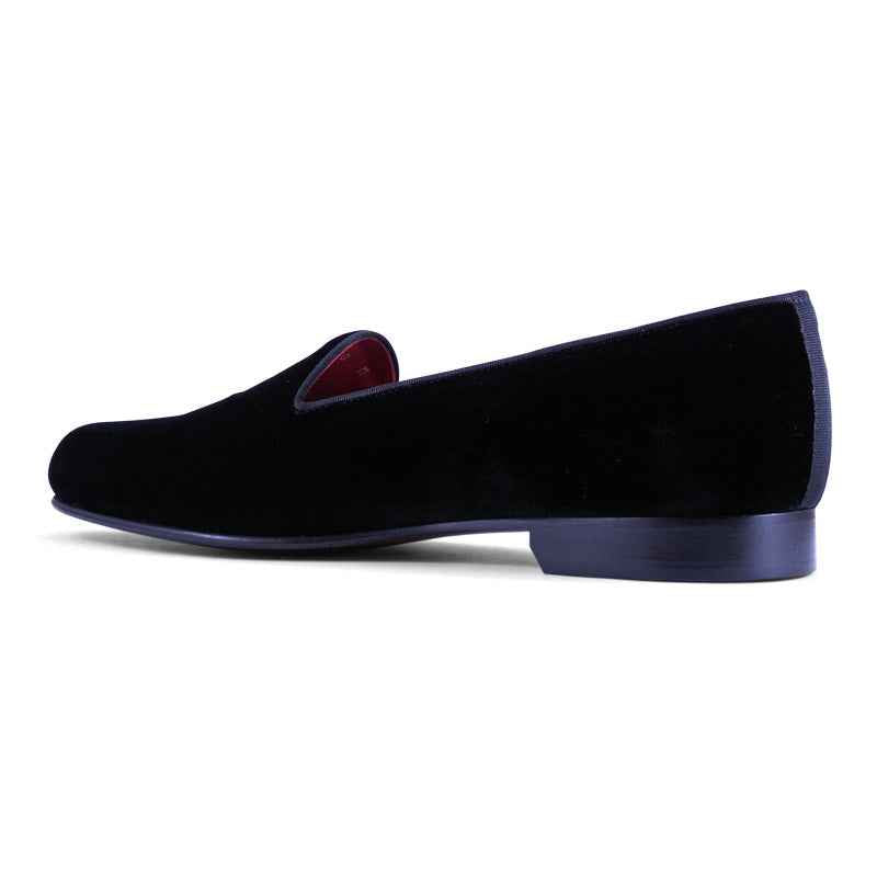 10-102-BLK VELVET TUX Shoe, Black Shop Zelli Italia