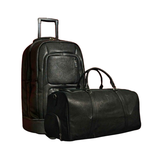 TEEK - Black Leather Roller Bag Set BAG TEEK SP