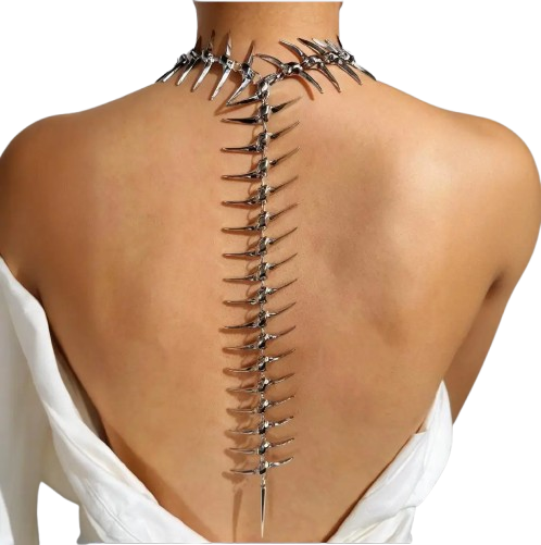 TEEK - Edgy Niche Hip-Hop Thorn Skeleton Necklace JEWELRY theteekdotcom