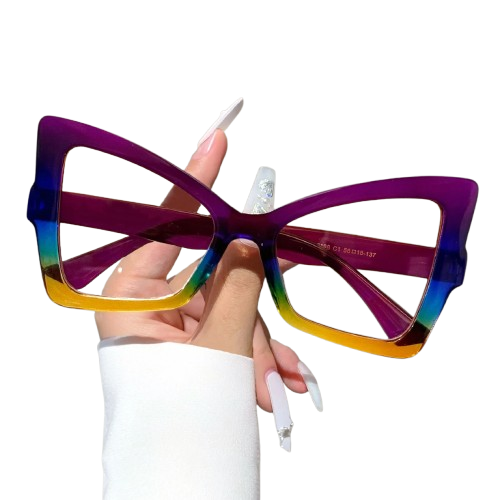 TEEK - Oversized Cat Eye Contrast Color Frame Eyewear EYEGLASSES theteekdotcom