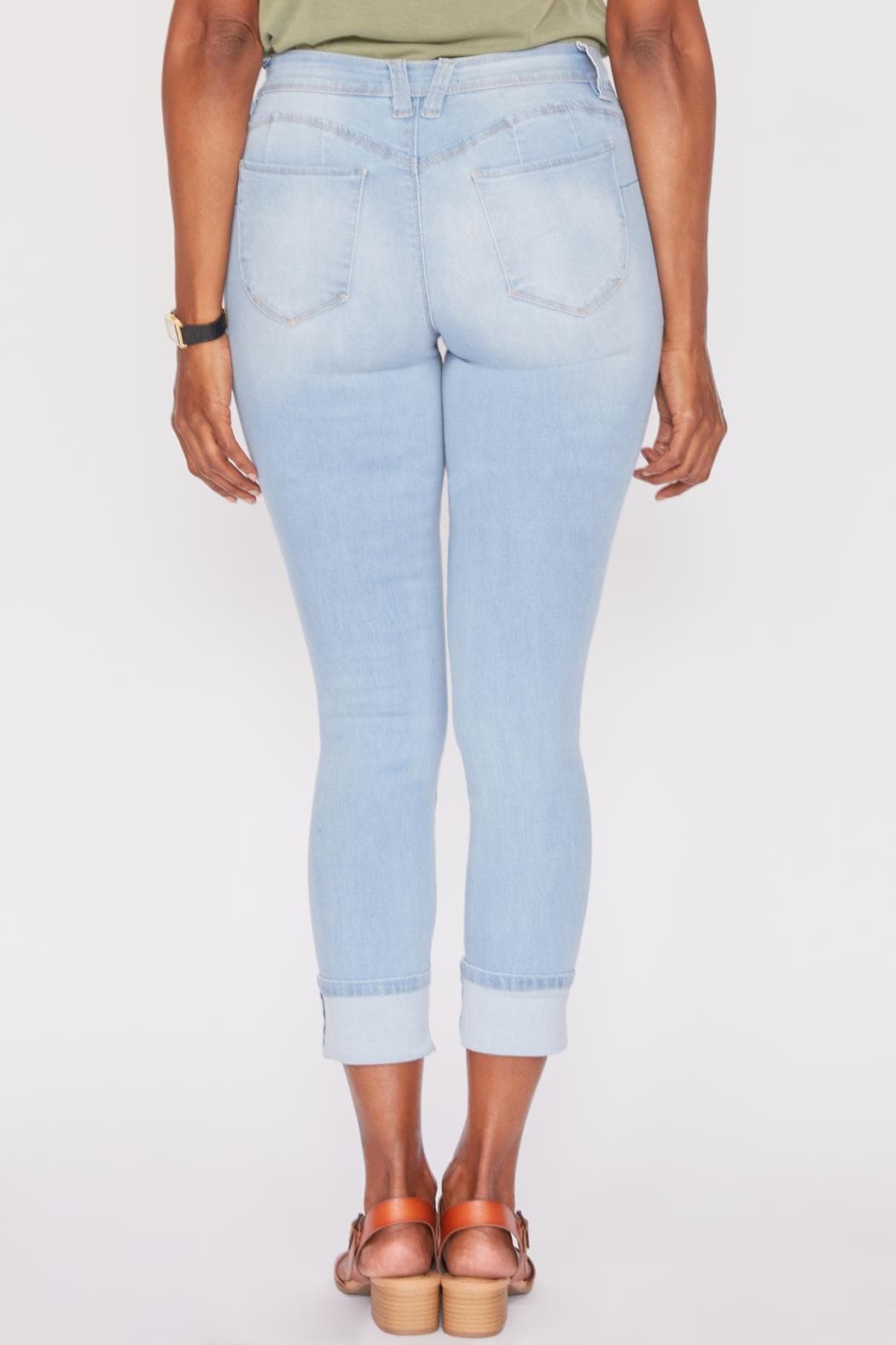 TEEK - Womens Sustainable WannaBettaButt Mega Cuff Ankle Jeans