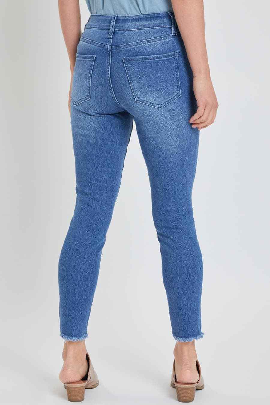 Women's High Rise Skinny With Front Seam and Slit Detail Lifestyle Collection Jeans