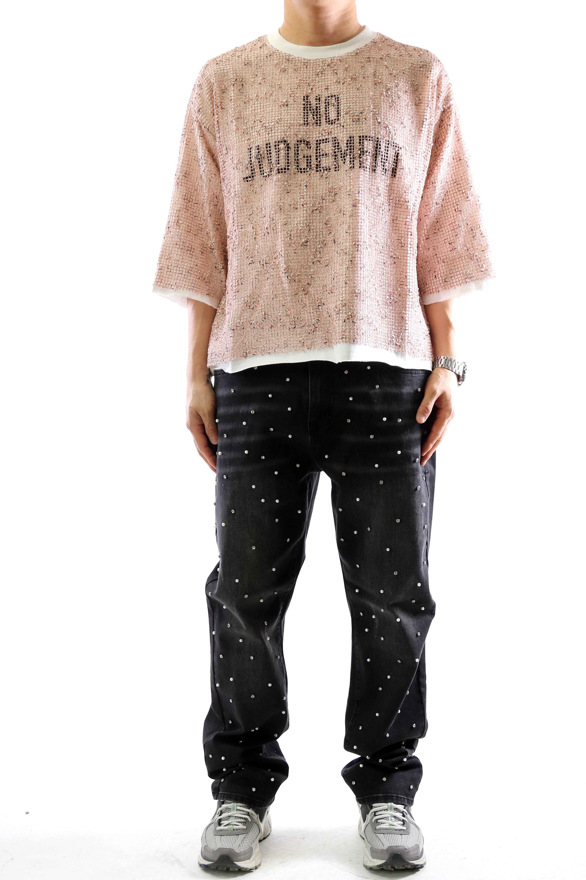 Sparkle S/N Jersey 3/4 Sleeve Crop Top Tee Men's Tee Love to Kleep