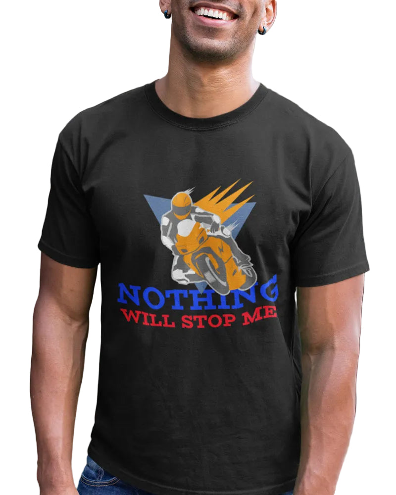 TEEL - Mens Nothing Will Stop Me T-Shirt TOPS TEEK ONE Black S