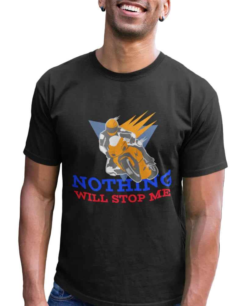 TEEL - Mens Nothing Will Stop Me T-Shirt TOPS TEEK ONE Black S
