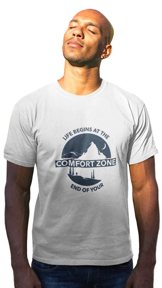 Men's Your Comfort Zone is T-Shirt ND T shirt Onetify White XS