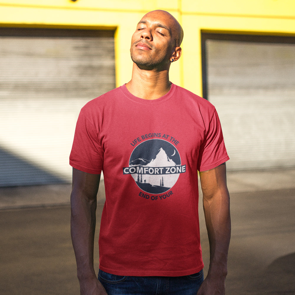 Men's Your Comfort Zone is T-Shirt ND T shirt Onetify Red XS
