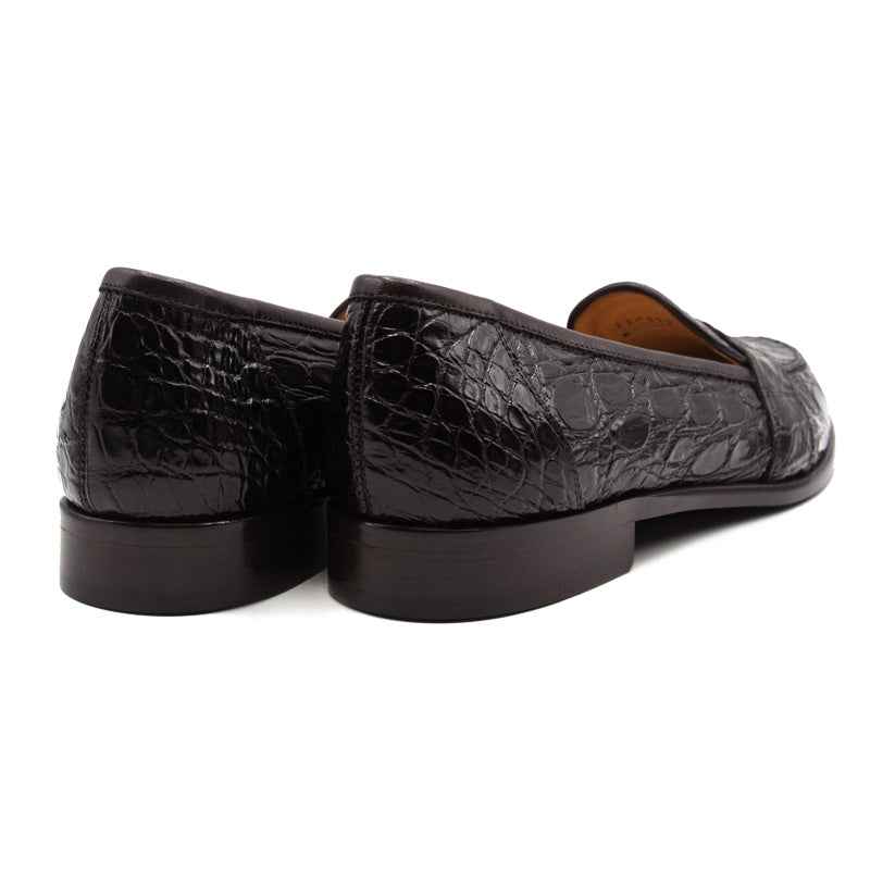 11-119-NIC TUSCANY Crocodile Penny Loafer, Nicotine Shop TEEK ZI
