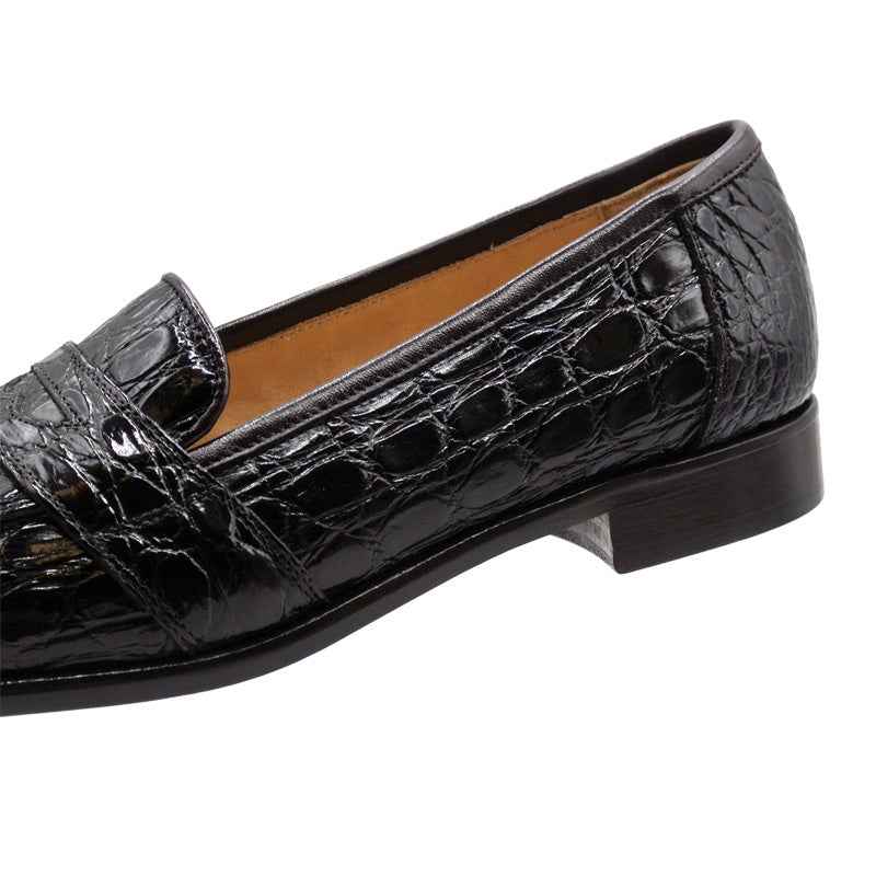 11-119-NIC TUSCANY Crocodile Penny Loafer, Nicotine Shop TEEK ZI
