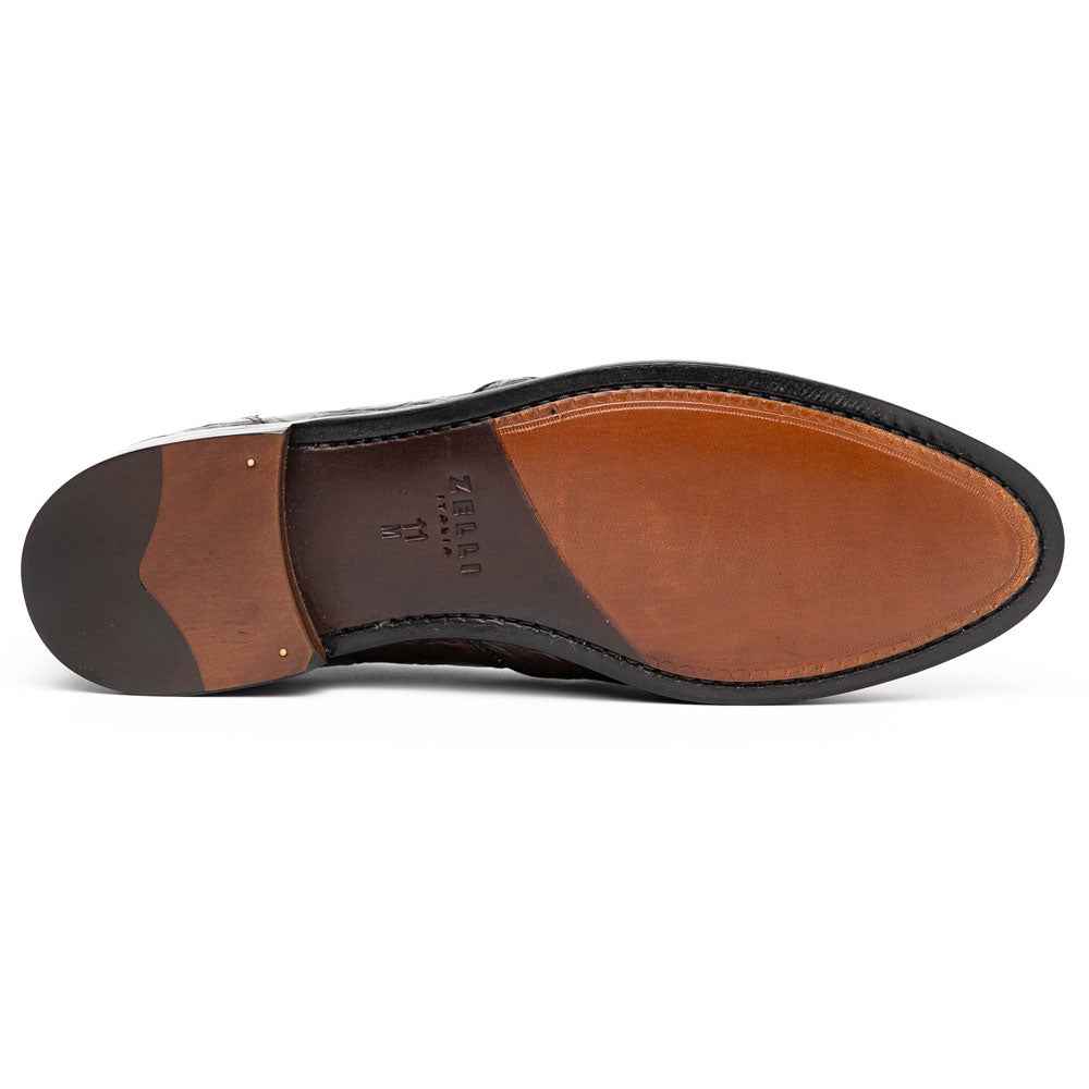 11-582-NIC FRANCO Crocodile Tassel Loafer, Nicotine Sale TEEK ZI