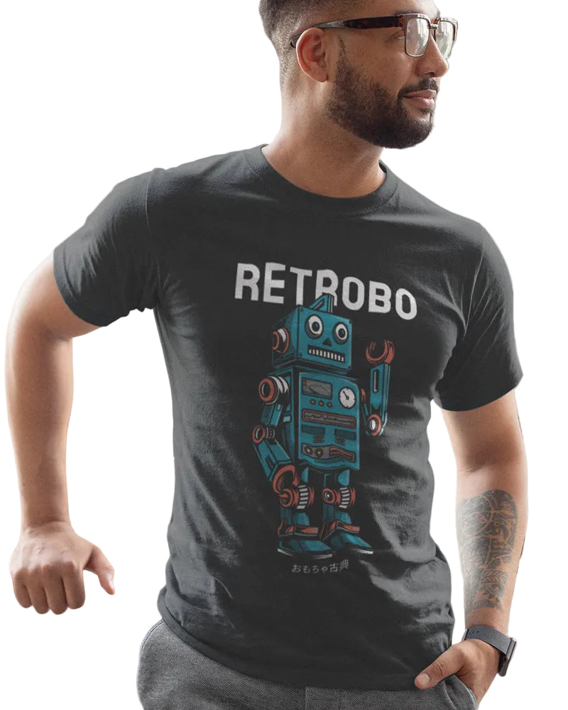 TEEK - Mens Retrobo T-Shirt TOPS TEEK ONE Black XS