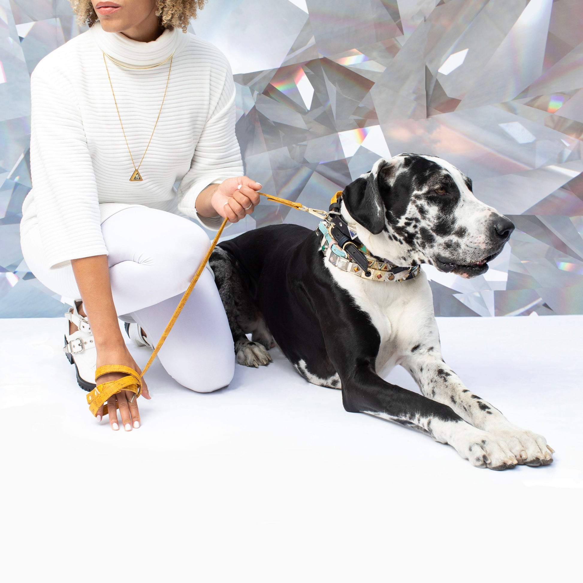 TEEK - Cloud White Cork Leather Leash PET SUPPLIES TEEK DIP