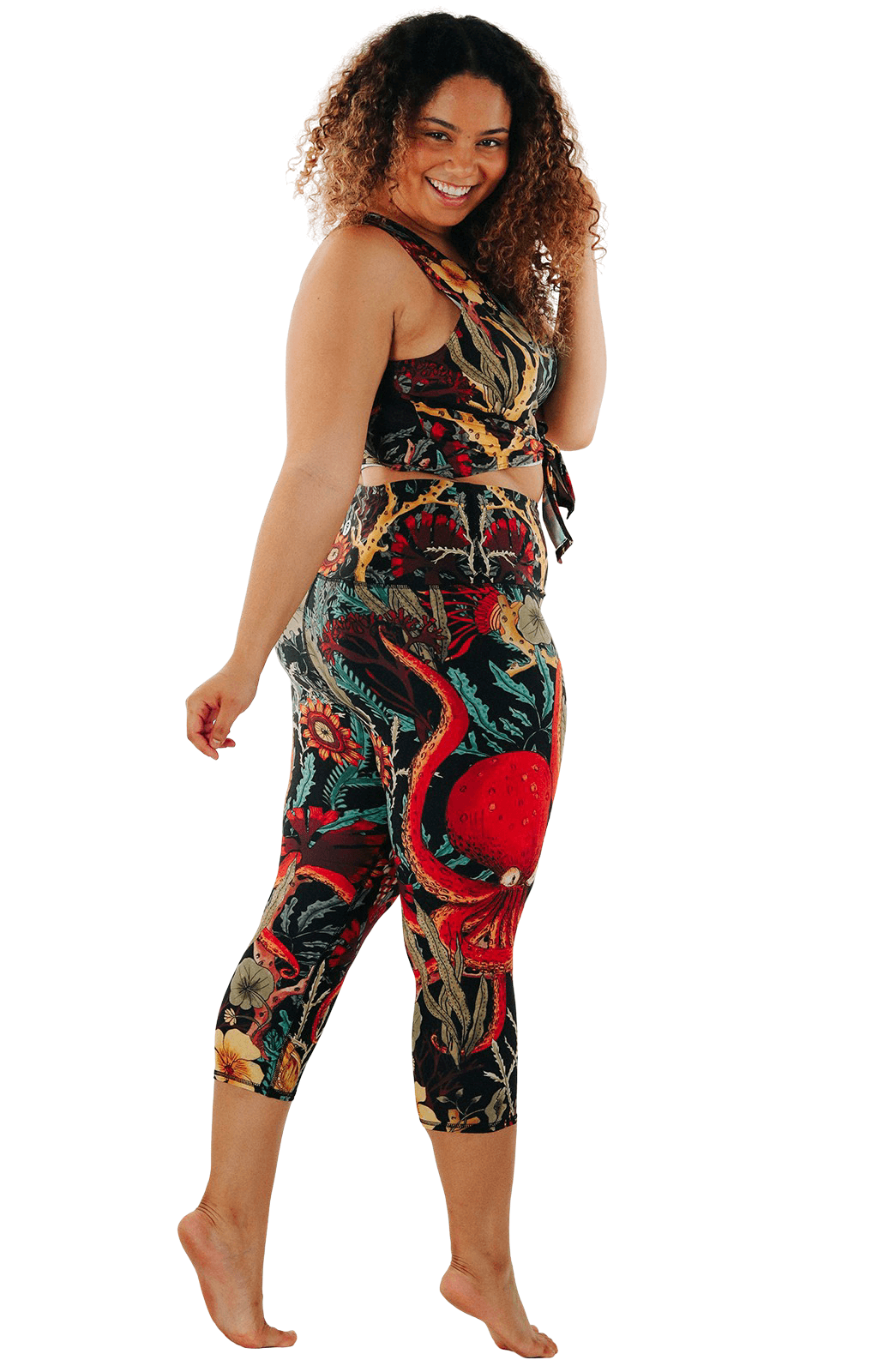 TEEK - Capri Legging - Coral My Name PANTS TEEK YD