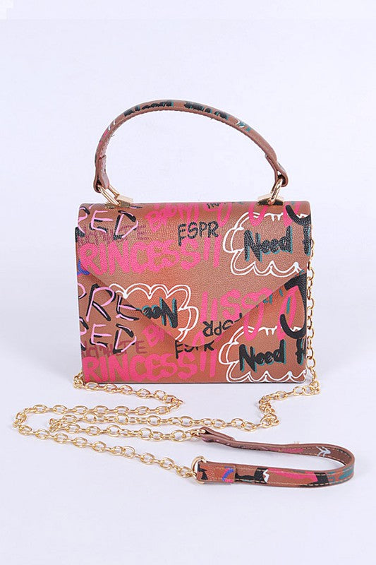 TEEK - Graffiti Boxy Swing Bag BAG TEEK FG Camel  