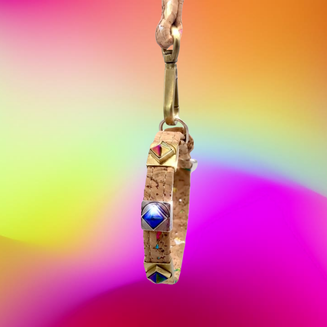 TEEK - Iridescent Rainbow Diamond Charm – Gold or Silver PET SUPPLIES TEEK DIP