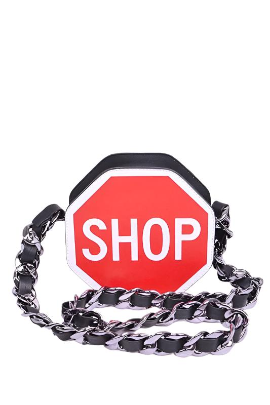 TEEK - STOP Sign Chunky Chain Bag BAG TEEK FG Red  