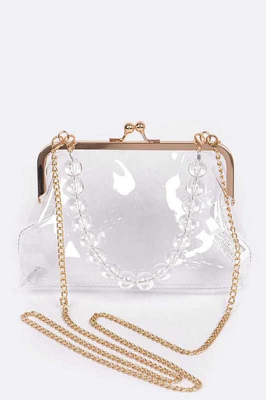 TEEK - Clear Pearls Handle Bag BAG TEEK FG   