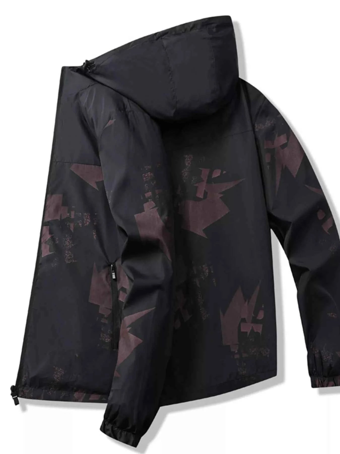 TEEK - Mens Plus Size Lightweight Hooded Windbreaker Jacket JACKET TEEK Trend