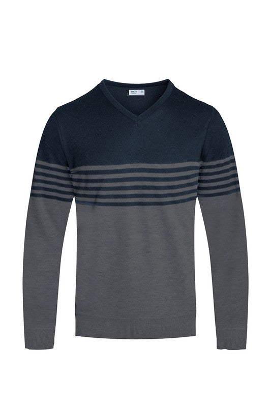 TEEK - Mens Knit VNeck Pullover Sweater SWEATER TEEK FG BLUE 2XL 