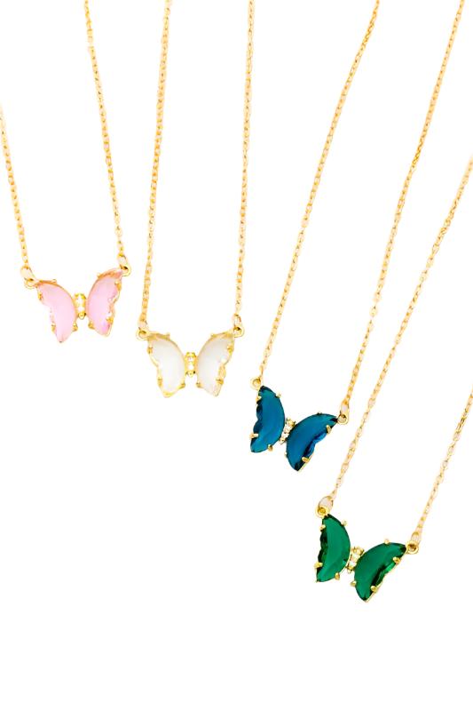 TEEK - GEM STONE BUTTERFLY NECKLACE JEWELRY TEEK FG   