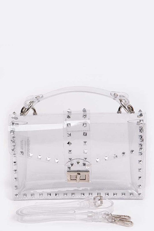 TEEK - Studded Clear Swing Bag BAG TEEK FG SILVER/CLEAR  